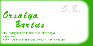 orsolya bartus business card